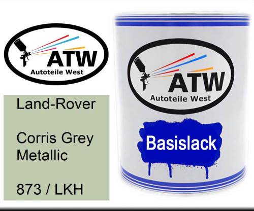 Land-Rover, Corris Grey Metallic, 873 / LKH: 1L Lackdose, von ATW Autoteile West.